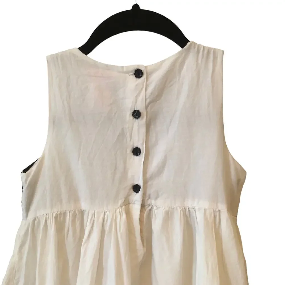 Tommy Bahama Girl White & Black Sleeveless Dress Size 6x